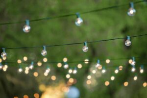 sparkling lights green background