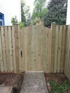 wood fence gate